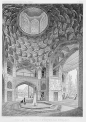 Pabellón de los Ocho Paraísos, en Isfahan, de 